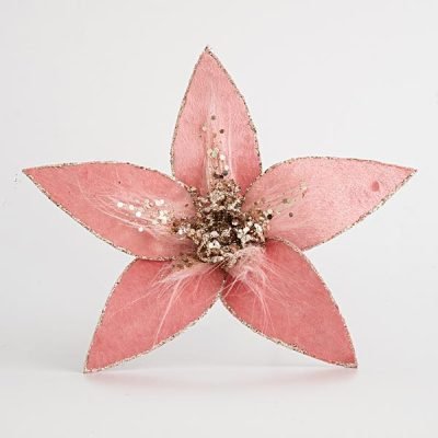 ΛΟΥΛΟΥΔΙ, ΡΟΖ, ΜΕ ΥΦΑΣΜΑ ΚΑΙ ΓΟΥΝΑΚΙ, 21x18cm (600-45337)