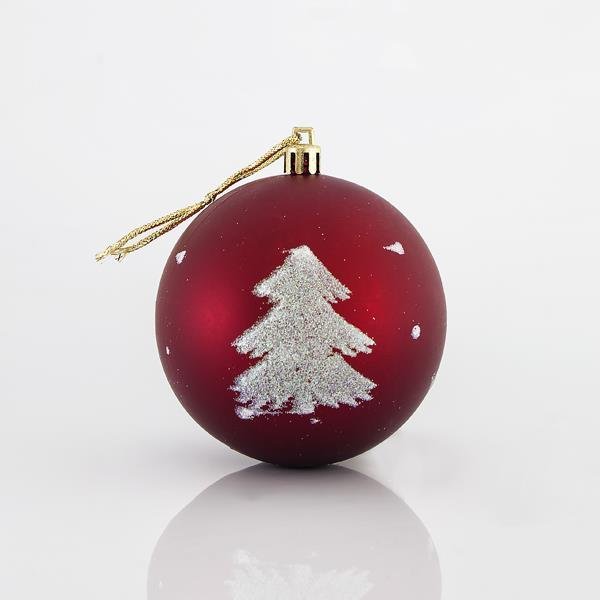 ΜΠΑΛΑ ΠΛΑΣΤΙΚΗ, ΚΟΚΚΙΝΗ ΜΕ ΔΙΑΚΟΣΜΗΤΙΚΑ, ΣΕΤ 6ΤΜΧ, 8cm (600-42607)