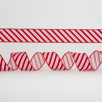 ΚΟΡΔΕΛΑ ΛΕΥΚΗ, ΜΕ ΚΟΚΚΙΝΑ ΣΧΕΔΙΑ, 6,35cm, 10Y (600-44982)