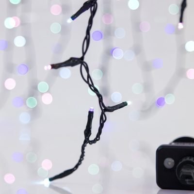 ΣΕΙΡΑ, 100 LED 3mm, 31V ΜΕΤΑΣΧΗΜΑΤΙΣΤΗ, 8 ΠΡΟΓΡΑΜΜΑΤΑ & ΜΝΗΜΗ, ΠΡΑΣΙΝΟ PVC ΚΑΛΩΔΙΟ, OPAL ΧΡΩΜΑΤΙΣΤΟ LED ΑΝΑ 5cm, ΠΡΟΕΚΤΑΣΗ ΠΑΡΟΧΗΣ 3m, ΙΡ44 (600-13168)