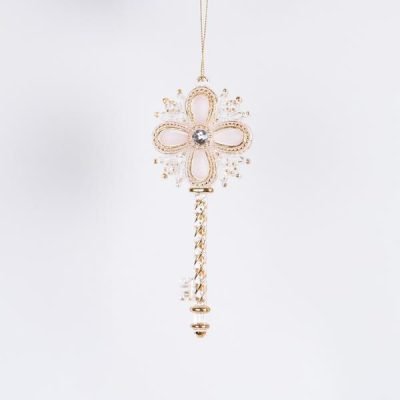 ΣΤΟΛΙΔΙ ΑΚΡΥΛΙΚΟ, ΚΛΕΙΔΙ, ΠΑΓΩΜΕΝΟ ΡΟΖ ΜΕ ΓΚΛΙΤΕΡ, 15cm (600-46449)