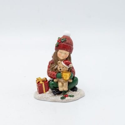 ΔΙΑΚΟΣΜΗΤΙΚΟ ΠΟΛΥΡΕΖΙΝ, ΚΟΡΙΤΣΑΚΙ ΜΕ ΑΡΚΟΥΔΑΚΙ, ΑΠΑΛΟ ΡΟΖ, 7.5x9cm (600-47252)