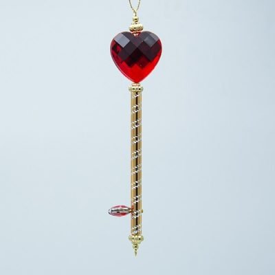 ΚΛΕΙΔΙ ΠΛΑΣΤΙΚΟ, ΚΟΚΚΙΝΟ ΠΕΤΡΑΔΙ ΚΑΡΔΙΑ, 4.3×1.3×15.5cm (600-47696)