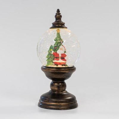 ΧΙΟΝΟΜΠΑΛΑ ΕΠΙΤΡΑΠΕΖΙΟ ΔΙΑΚΟΣΜΗΤΙΚΟ ΜΕ ΔΕΝΤΡΑΚΙ ΚΑΙ ΑΓΙΟ ΒΑΣΙΛΗ, ΠΛΑΣΤΙΚΟ, ΦΩΤΙΖΟΜΕΝΟ, ΜΕ ΝΕΡΟ, ΜΠΑΤΑΡΙΑΣ, 1  ΘΕΡΜΟ ΛΕΥΚΟ LED, 12x12x26,5cm (600-45707)