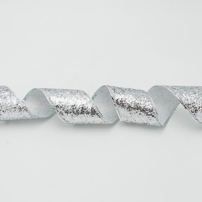 ΚΟΡΔΕΛΑ ME ΑΣΗΜΙ ΧΟΝΤΡΟΚΟΜΜΕΝΟ GLITTER, 6.30cm, 10M (600-47555)