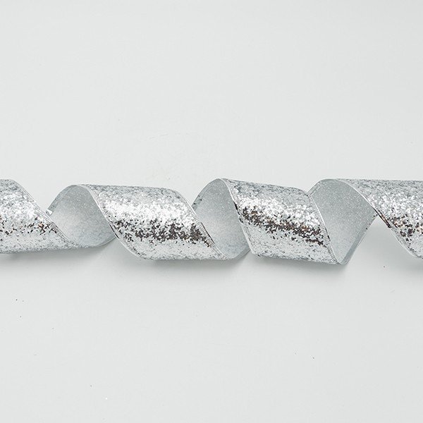 ΚΟΡΔΕΛΑ ME ΑΣΗΜΙ ΧΟΝΤΡΟΚΟΜΜΕΝΟ GLITTER, 6.30cm, 10M (600-47555)