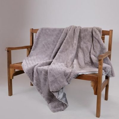 ΓΟΥΝΙΝΗ ΔΙΑΚΟΣΜΗΤΙΚΗ ΚΟΥΒΕΡΤΑ ΚΑΝΑΠΕ, ΓΚΡΙ, 140x160cm (600-46054)