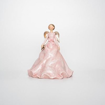 ΔΙΑΚΟΣΜΗΤΙΚΟ ΠΟΛΥΡΕΖΙΝ, ΑΓΓΕΛΟΣ, ΡΟΖ, 18x18x20,50cm (600-45842)