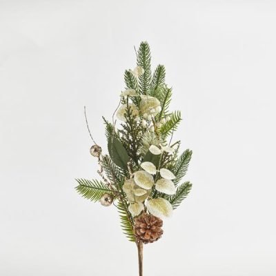 ΚΛΑΔΙ ΜΕ ΣΑΜΠΑΝΙ ΚΑΙ ΛΕΥΚΑ ΔΙΑΚΟΣΜΗΤΙΚΑ, 53cm (600-44060)