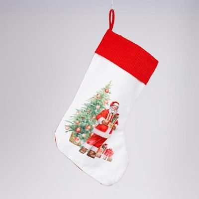 ΚΑΛΤΣΑ ΜΕ ΑΗ ΒΑΣΙΛΗ ΚΑΙ ΔΕΝΤΡΟ, ΛΕΥΚΗ, 28x43cm (600-47175)