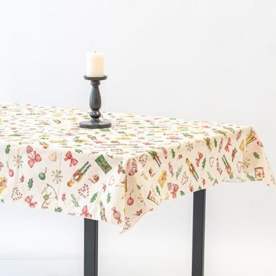 ΤΡΑΠΕΖΟΜΑΝΤΗΛΟ ΜΕ ΦΙΟΓΚΟΥΣ ΚΑΙ ΚΑΡΥΟΘΡΑΥΣΤΕΣ 140x180cm (600-45867)