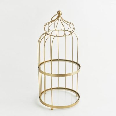 ΚΛΟΥΒΙ, ΜΕ ΔΥΟ ΕΠΙΠΕΔΑ, ΜΕΤΑΛΛΙΚΟ, ΧΡΥΣΟ, 24x53x58cm (600-44161)