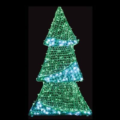 ΕΠΑΓΓΕΛΜΑΤΙΚΟ ΣΧΕΔΙΟ, ΔΕΝΤΡΟ 2Μ 3D, ΠΡΑΣΙΝΟ ΚΑΙ ΛΕΥΚΟ LED, 200x110x23cm, IP65 (600-23408)