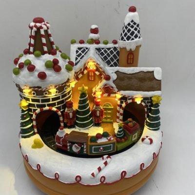 ΧΡΙΣΤΟΥΓΕΝΝΙΑΤΙΚΟ ΧΩΡΙΟ, CANDY, ΜΕ ΜΕΤΑΣΧΗΜΑΤΙΣΤΗ, ΜΕ ΤΡΕΝΑΚΙ, ΜΟΥΣΙΚΗ ΚΑΙ ΚΙΝΗΣΗ, 16.5×16.5x18cm (600-46326)