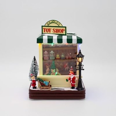 ΒΙΤΡΙΝΑ ΑΠΌ ΚΑΤΑΣΤΗΜΑ ΠΑΙΧΝΙΔΙΩΝ, CANDY ΜΕ ΑΓΙΟ ΒΑΣΙΛΗ, ΜΕ ΦΩΣ ΚΑΙ ΚΙΝΗΣΗ, ΜΕ ΜΕΤΑΣΧΗΜΑΤΙΣΤΗ, 17,1×12.6×22.9cm (600-47936)