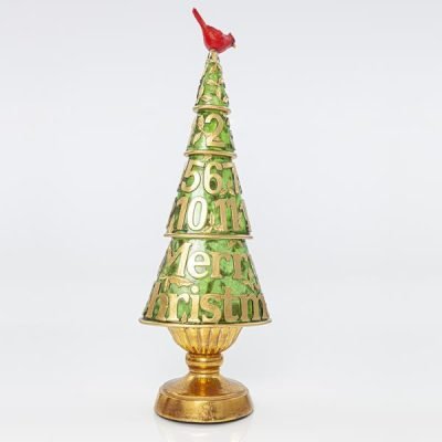 ΔΕΝΤΡΑΚΙ ΧΑΛΚΙΝΟ ΕΠΙΤΡΑΠΕΖΙΟ ΜΕ ΠΟΥΛΑΚΙ ΣΤΗΝ ΚΟΡΥΦΗ, 16x13x50,5cm (600-41147)