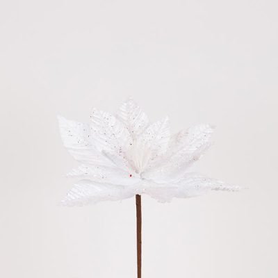 ΛΟΥΛΟΥΔΙ ΛΕΥΚΟ, ΜΕ ΛΕΥΚΕΣ ΧΑΝΤΡΕΣ, 27x15cm (600-47507)