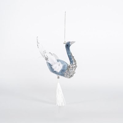 ΒΕΛΟΥΔΙΝΟΣ ΚΥΚΝΟΣ, ΜΠΛΕ, ΜΕ ΛΕΥΚΑ ΠΟΥΠΟΥΛΑ, 13x22cm (600-44747)