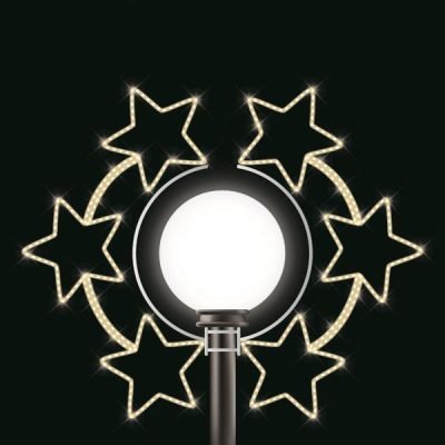 ΕΠΑΓΓΕΛΜΑΤΙΚΟ ΣΧΕΔΙΟ, ΕΠΙΣΤΗΛΙΟ ΚΟΡΥΦΗΣ, 6 ΑΣΤΕΡΙΑ, ΘΕΡΜΗ ΛΕΥΚΗ LED ΦΩΤΟΣΩΛΗΝΑ, 120x50cm, IP65 (600-23425)