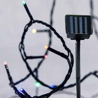 ΣΕΙΡΑ, 96 LED 5mm, ΗΛΙΑΚΟ ΣΥΛΛΕΚΤΗ ΜΕ ΑΙΣΘΗΤΗΡΑ ΦΩΤΟΣ, ΠΡΑΣΙΝΟ PVC ΚΑΛΩΔΙΟ, ΧΡΩΜΑΤΙΣΤΟ LED ΑΝΑ 10cm, ΠΡΟΕΚΤΑΣΗ ΠΑΡΟΧΗΣ 1m, IP44 (600-11298)