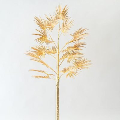 ΧΡΥΣΟΣ ΦΟΙΝΙΚΑΣ ΜΕ ΜΕΓΑΛΑ ΦΥΛΛΑ 1,8m, ΜΕΤΑΣΧΗΜΑΤΙΣΤΗΣ, 140 ΘΕΡΜΑ ΛΕΥΚΑ MINI LED, ΠΡΟΕΚΤΑΣΗ ΠΑΡΟΧΗΣ 3m, IP44 (600-30578)