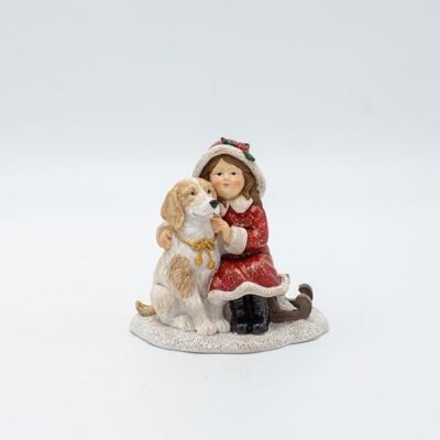 ΔΙΑΚΟΣΜΗΤΙΚΟ ΠΟΛΥΡΕΖΙΝ, ΚΟΡΙΤΣΑΚΙ ΜΕ ΣΚΥΛΑΚΙ, ΑΠΑΛΟ ΡΟΖ, 10x10cm (600-47250)