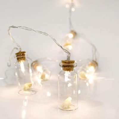 ΣΕΙΡΑ ΜΠΑΤΑΡΙΑΣ, 10 LED 5mm, ΠΡΟΕΚΤΑΣΗ ΠΑΡΟΧΗΣ 50cm, ΘΕΡΜΑ ΛΕΥΚΑ ΜΕ ΓΥΑΛΙΝΑ ΒΑΖΑΚΙΑ, ΑΝΑ 15cm, IP20 (600-11138)