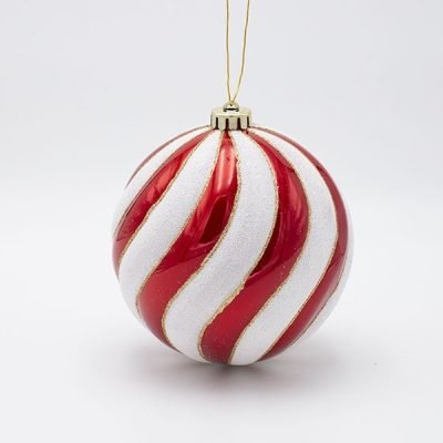 ΠΛΑΣΤΙΚΗ ΜΠΑΛΑ, ΚΟΚΚΙΝΗ ΜΕ ΛΕΥΚΑ ΚΑΙ GLITTER ΝΕΡΑ, ΣΕΤ 2ΤΜΧ, 15cm (600-47848)