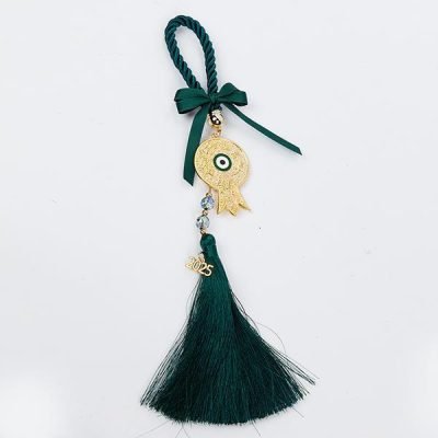 ΚΡΕΜΑΣΤΟ ΓΟΥΡΙ, ΣΜΑΡΑΓΔΙ, ΜΕ ΧΡΥΣΟ ΡΟΔΙ, 35cm (600-46623)