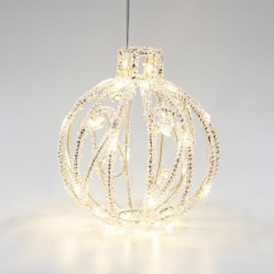 ΑΚΡΥΛΙΚΗ ΜΠΑΛΑ, 40 ΘΕΡΜΑ ΛΕΥΚΑ LED, 500cm ΠΡΟΕΚΤΑΣΗ ΠΑΡΟΧΗΣ, 20x22cm, IP44 (600-45715)