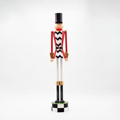 ΜΕΤΑΛΛΙΚΟΣ ΚΑΡΥΟΘΡΑΥΣΤΗΣ, ΜΑΥΡΟ ΚΑΡΟ ΜΕ ΚΟΚΚΙΝΟ, 90cm (600-47983)