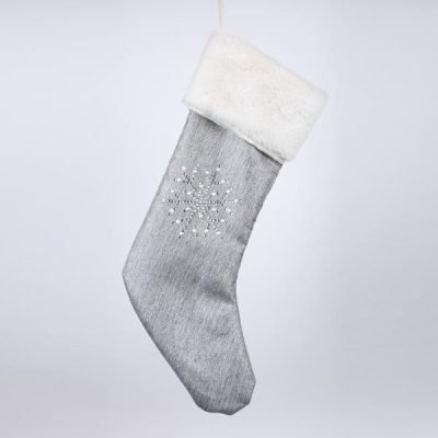 ΚΑΛΤΣΑ, ΑΣΗΜΙ ΜΕ ΛΕΥΚΕΣ ΠΕΡΛΕΣ, 25x45cm (600-46036)