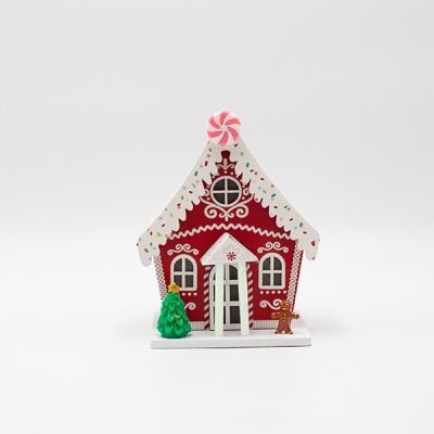 ΧΑΡΤΙΝΟ ΣΠΙΤΑΚΙ, ΚΟΚΚΙΝΟ ΜΕ ΜΠΙΣΚΟΤΟΥΛΗ, ΦΩΤΙΖΟΜΕΝΟ, 12.5×10.5x16cm (600-47751)