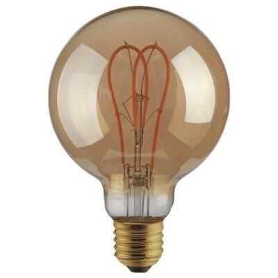 ΛΑΜΠΑ LED G125 FILAMENT “DECOR” 5W 300lm E27 2000K 220-240V DIMMABLE GOLD (147-78703)