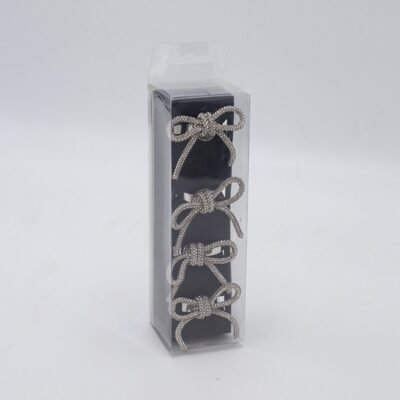 ΔΑΧΤΥΛΙΔΙΑ ΠΕΤΣΕΤΑΣ, ΜΕΤΑΛΛΙΚΑ, ΦΙΟΓΚΟΣ ΣΑΜΠΑΝΙ ΜΕ ΣΤΡΑΣ, ΣΕΤ 4ΤΜΧ, 5x4x4.5cm (600-47349)