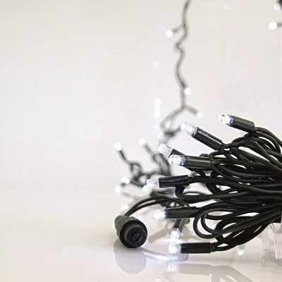 ΣΕΙΡΑ, 100 LED 5mm ΜΕ ΚΑΛΥΜΜΑ, 230V, 3 ΕΠΕΚΤΑΣΕΙΣ ΕΩΣ 9 ΣΕΤ, ΠΡΑΣΙΝΟ ΚΑΟΥΤΣΟΥΚ ΚΑΛΩΔΙΟ, 90 ΛΕΥΚA + 10 ΛΕΥΚΑ FLASH LED ANA 10cm, ΠΡΟΕΚΤΑΣΗ ΠΑΡΟΧΗΣ 1,5m, ΙΡ65 (600-09108)