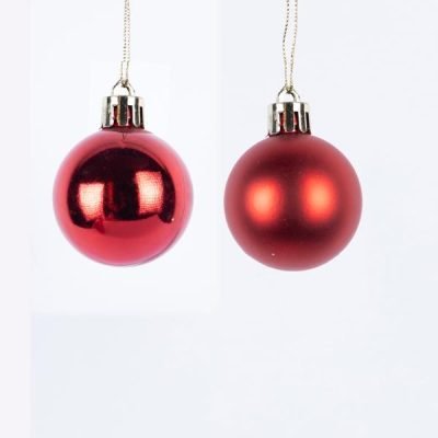 ΜΠΑΛΑ ΠΛΑΣΤΙΚΗ, ΚΟΚΚΙΝΗ, ΓΥΑΛΙΣΤΕΡΗ ΚΑΙ ΜΑΤ, ΣΕΤ 6ΤΜΧ, 4cm (TOP 120) (600-46516)