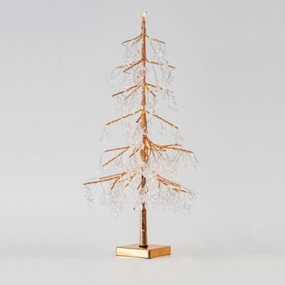 ΑΚΡΥΛΙΚΟ ΧΑΛΚΙΝΟ ΔΕΝΤΡΟ ΜΕ ΑΣΤΕΡΙ ΚΟΡΥΦΗ, ΜΠΑΤΑΡΙΑΣ, ΜΕ ΧΡΟΝΟΔΙΑΚΟΠΤΗ, 80 ΘΕΡΜΑ ΛΕΥΚΑ LED, 60cm, IP20 (600-30575)