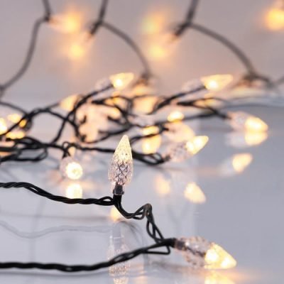 ΣΕΙΡΑ, 100 LED 5mm, ΔΙΑΦΑΝΑ ΔΙΑΜΑΝΤΙΑ 3cm, 31V ΜΕΤΑΣΧΗΜΑΤΙΣΤΗ, ΣΤΑΘΕΡΟ, ΠΡΑΣΙΝΟ PVC ΚΑΛΩΔΙΟ, ΘΕΡΜΟ ΛΕΥΚΟ LED ΑΝΑ 10cm, ΠΡΟΕΚΤΑΣΗ ΠΑΡΟΧΗΣ 3m, IP44 (600-03922)