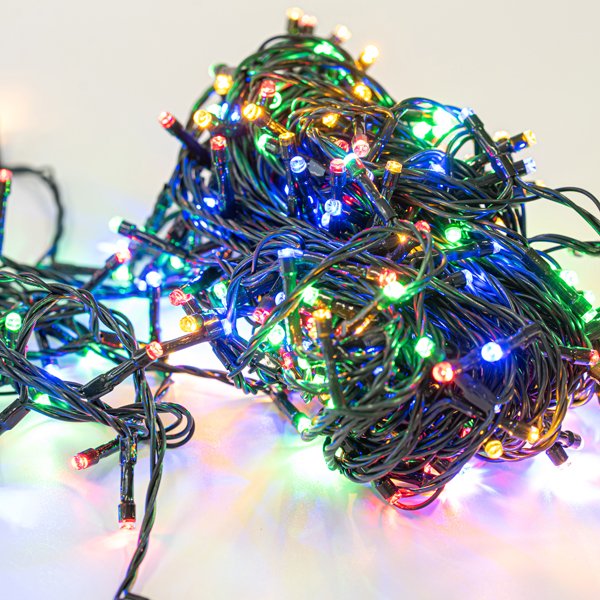 ΣΕΙΡΑ, 300 LED 5mm, 31V WIFI ΜΕΤΑΣΧΗΜΑΤΙΣΤΗ ΜΕ ΕΦΑΡΜΟΓΗ, ΠΡΑΣΙΝΟ PVC ΚΑΛΩΔΙΟ, ΘΕΡΜΟ ΛΕΥΚΟ & ΧΡΩΜΑΤΙΣΤΟ LED ΑΝΑ 7.5cm, ΠΡΟΕΚΤΑΣΗ ΠΑΡΟΧΗΣ 3m, IP44 (600-01340) - Image 3