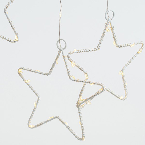 ΚΟΥΡΤΙΝΑ, 184 MINI LED, 8 ΜΕΤΑΛΛΙΚΑ ΑΣΤΕΡΙΑ 12cm, ΧΡΟΝΟΔΙΑΚΟΠΤΗ, ΔΙΑΦΑΝΟ PVC ΚΑΛΩΔΙΟ, DAYLIGHT LED (H155 x W175cm), ΠΡΟΕΚΤΑΣΗ ΠΑΡΟΧΗΣ 50cm, IP44 (600-11423) - Image 3