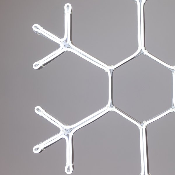 ΧΙΟΝΟΝΙΦΑΔΑ, 5m ΝΕΟΝ LED ΦΩΤΟΣΩΛΗΝΑΣ, ΜΟΝΟΚΑΝΑΛΟΣ, ΛΕΥΚO LED, 59x50cm, IP44 (600-23114) - Image 2