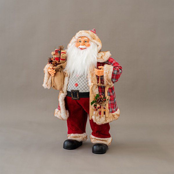 ΑΓΙΟΣ ΒΑΣΙΛΗΣ, ΚΟΚΚΙΝΟ ΚΑΡΟ, ΜΕ ΣΑΚΟ, 80cm (600-45498) - Image 3