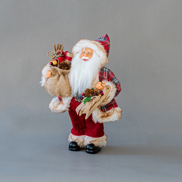 ΑΓΙΟΣ ΒΑΣΙΛΗΣ, ΚΟΚΚΙΝΟ ΚΑΡΟ, ΜΕ ΣΑΚΟ, 30cm (600-45501) - Image 3