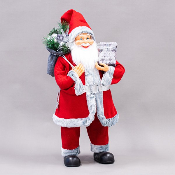 ΑΓΙΟΣ ΒΑΣΙΛΗΣ ΚΟΚΚΙΝΟΣ, ΜΕ ΓΚΡΙ ΓΟΥΝΑΚΙ, 80cm (600-45589) - Image 2