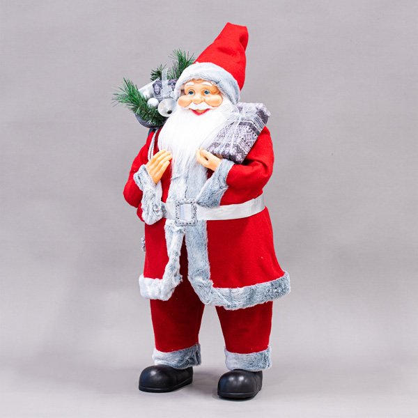 ΑΓΙΟΣ ΒΑΣΙΛΗΣ ΚΟΚΚΙΝΟΣ, ΜΕ ΓΚΡΙ ΓΟΥΝΑΚΙ, 80cm (600-45589) - Image 3