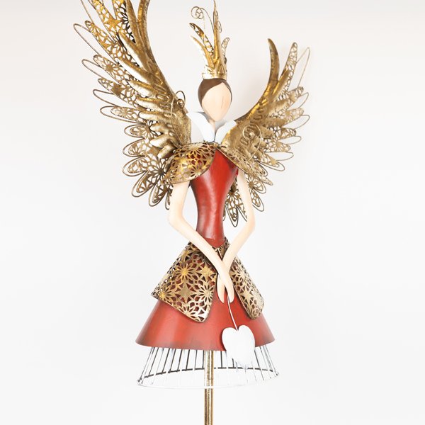 ΜΕΤΑΛΛΙΚΗ ΠΡΙΓΚΙΠΙΣΣΑ ΜΕ ΛΕΥΚΗ ΚΑΡΔΙΑ, 104.14cm (600-46484) - Image 2