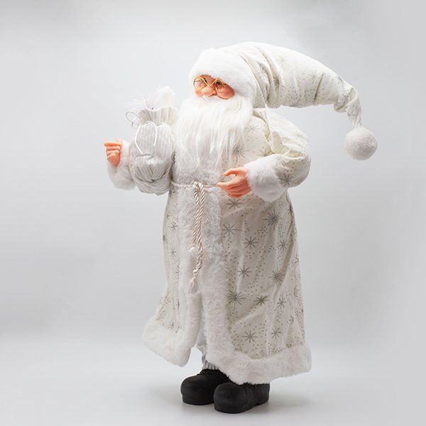 ΑΓΙΟΣ ΒΑΣΙΛΗΣ ΜΕ ΛΕΥΚΑ ΓΟΥΝΙΝΑ ΡΟΥΧΑ ΚΑΙ ΣΑΚΟ ΜΕ BERRY, 80cm (600-46637) - Image 2