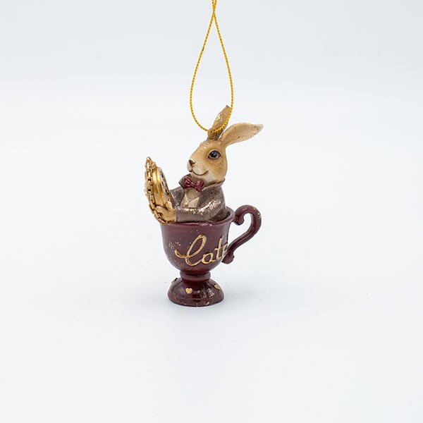 ΣΤΟΛΙΔΙ ΠΟΛΥΡΕΖΙΝ, ΛΑΓΟΣ ΣΕ ΦΛΥΤΖΑΝΑΚΙ VINTAGE, 6x8.5cm (600-46974) - Image 2