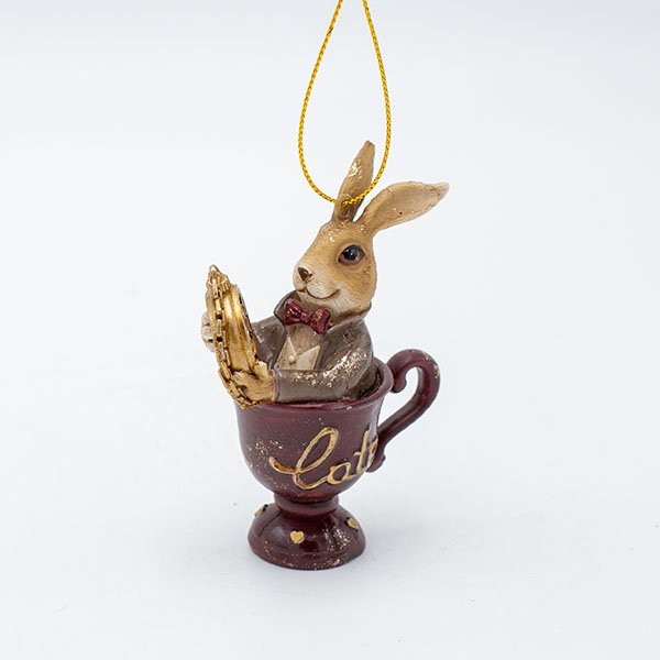 ΣΤΟΛΙΔΙ ΠΟΛΥΡΕΖΙΝ, ΛΑΓΟΣ ΣΕ ΦΛΥΤΖΑΝΑΚΙ VINTAGE, 6x8.5cm (600-46974) - Image 3